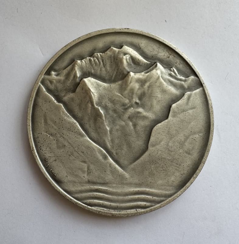 Rückseite: Medaille Schweizer Rückversicherung, Silber, 70 mm