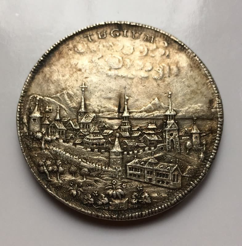 Rückseite: Alte Schützenmedaille TUGIUM, Zug